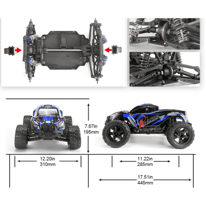 Remo hobby MMAX 4X4 Brushed 1/10 4WD RTR Monster Truck - iHobby Online