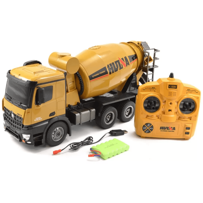 HUINA Toys 1574 1:14 2.4GHz RC Cement Truck - RTR - DEEP Yellow - iHobby Online
