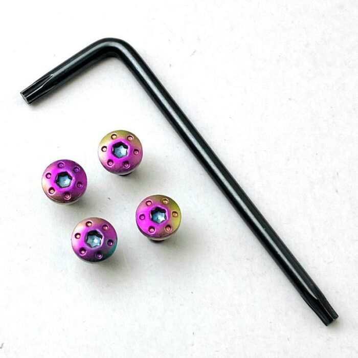 Tactics Torx Grip Screws - 4 Screws For G10 GE 1911 V10 Pistol Grip (Colour: Rainbow) - iHobby Online