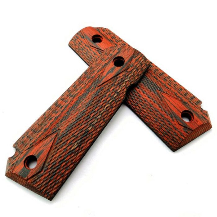 Real Wood Carving Texture Pistol Grip Set for GE 1911 V10 Gas Blowback Pistols With A Set Screw - iHobby Online