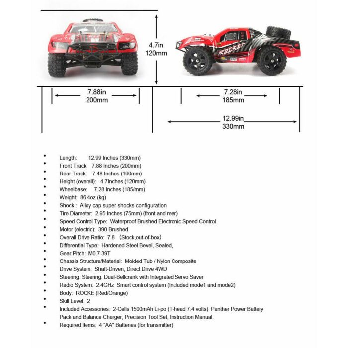 Remo Hobby 2.4Ghz 1:16 ROCKET Electric 4WD RC Car Short Course Truck Off Road Car Hobby - iHobby Online