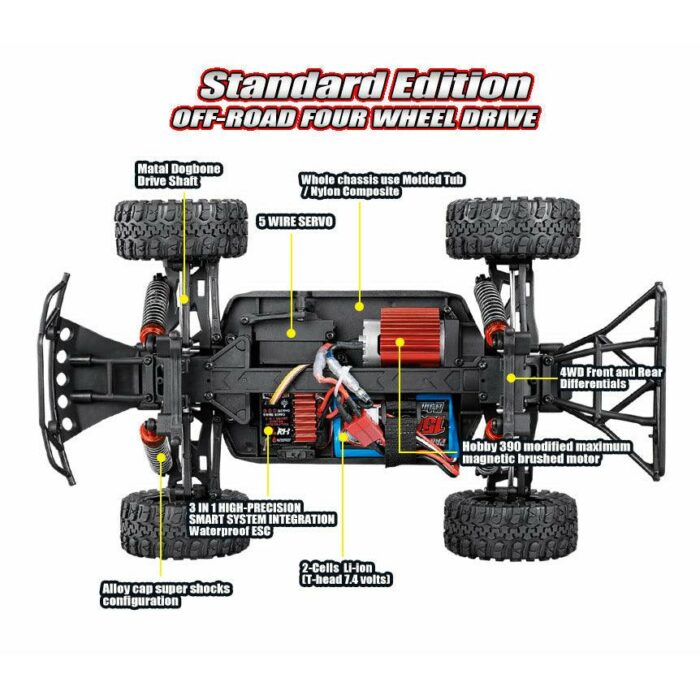 Remo Hobby 2.4Ghz 1:16 ROCKET Electric 4WD RC Car Short Course Truck Off Road Car Hobby - iHobby Online