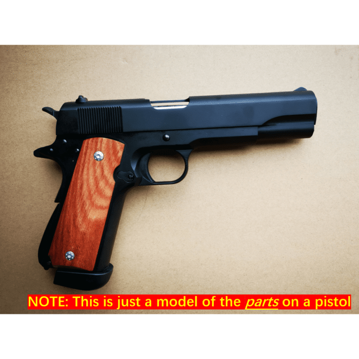 Real Wood Pistol Grip Set for GE 1911 V10 Gas Blowback Pistols With A Set Screw - iHobby Online