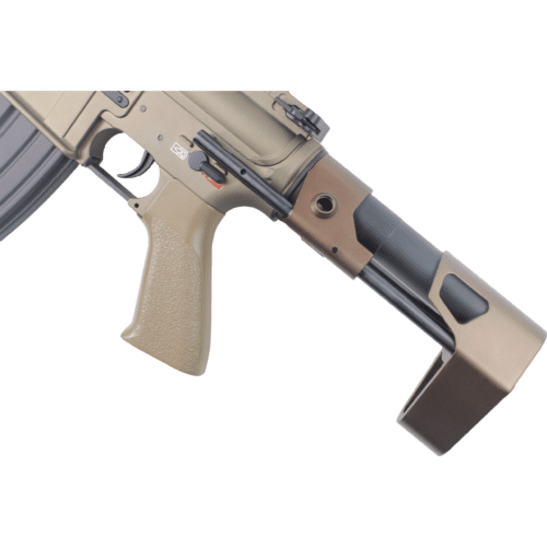 DOUBLE BELL HK416C Real Engraved Metal Electric Gel Blaster (Colour Tan) - iHobby Online