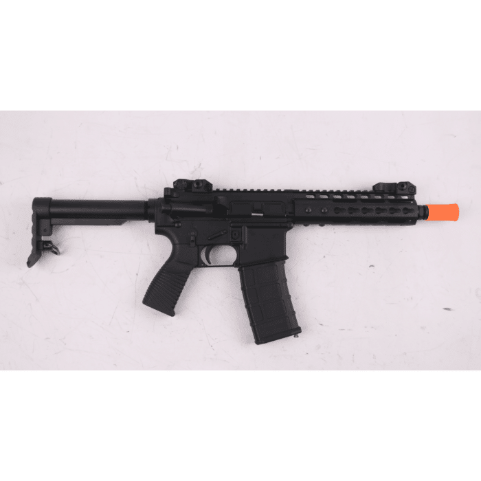 GOLDEN EAGLE MC6637M MK16 9" KEYMOD FULL METAL GEL BLASTER GREEN GAS POWERED GAS BLOWBACK RIFLE (Colour: Black) - iHobby Online