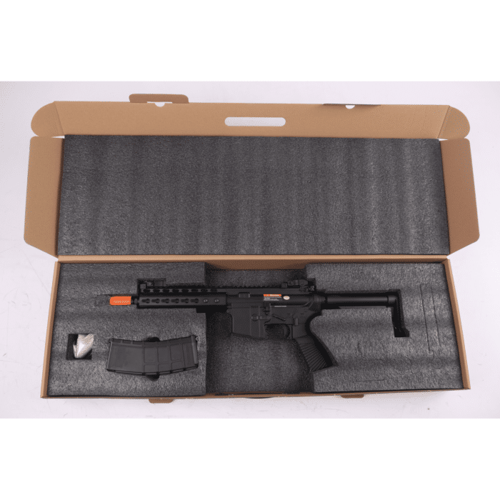 GOLDEN EAGLE MC6637M MK16 9" KEYMOD FULL METAL GEL BLASTER GREEN GAS POWERED GAS BLOWBACK RIFLE (Colour: Black) - iHobby Online