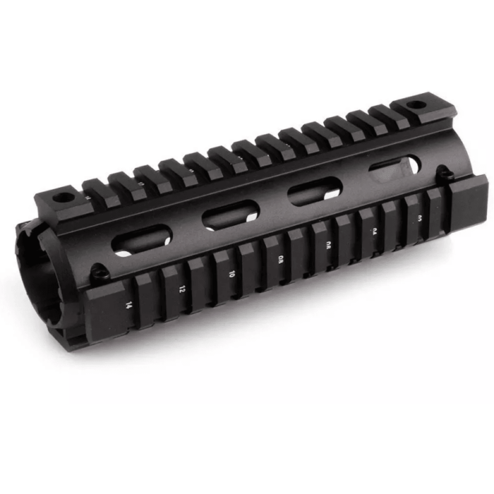 7 Inches M4 AR15 M16 Rifle Quad Rail Handguard Picatinny Mounting Carbine Rifle Gel Blaster (Colour: Black) - iHobby Online