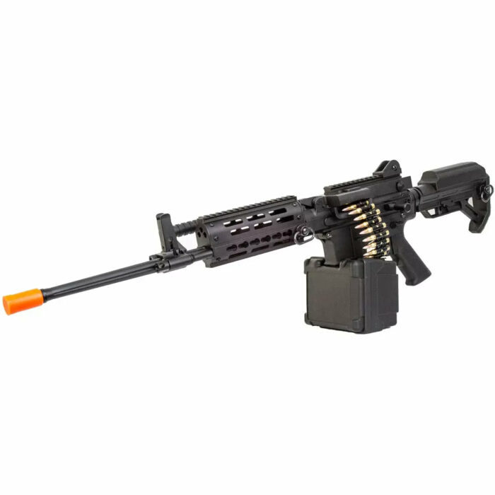 Golden Eagle 6669 Fightlite MCR Machine Gun AEG Rifle Full Metal Gel Blaster (Black with Long Barrel) - iHobby Online