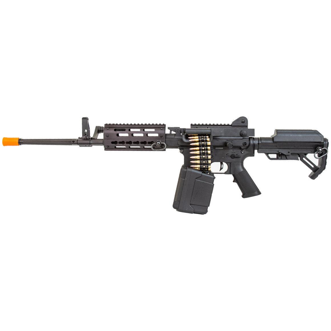 Golden Eagle 6669 Fightlite MCR Machine Gun AEG Rifle Full Metal Gel Blaster (Black with Long Barrel) - iHobby Online