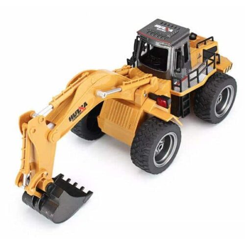 HUINA Toys 1530 1:18 2.4GHz 6CH RC Excavator Coaste Alloy Bucket - RTR - DEEP Yellow - iHobby Online