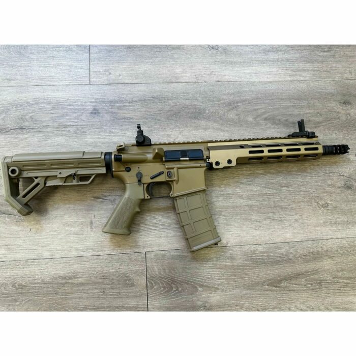 GOLDEN EAGLE MC6595MT MK16 9" M-LOK FULL METAL GEL BLASTER GREEN GAS POWERED GAS BLOWBACK RIFLE (Colour: TAN) - Image 2