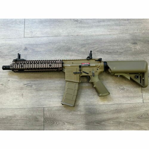 GOLDEN EAGLE MC6593MT-T MK18 MOD1 FULL METAL GEL BLASTER GREEN GAS POWERED GAS BLOWBACK RIFLE (Colour: TAN)