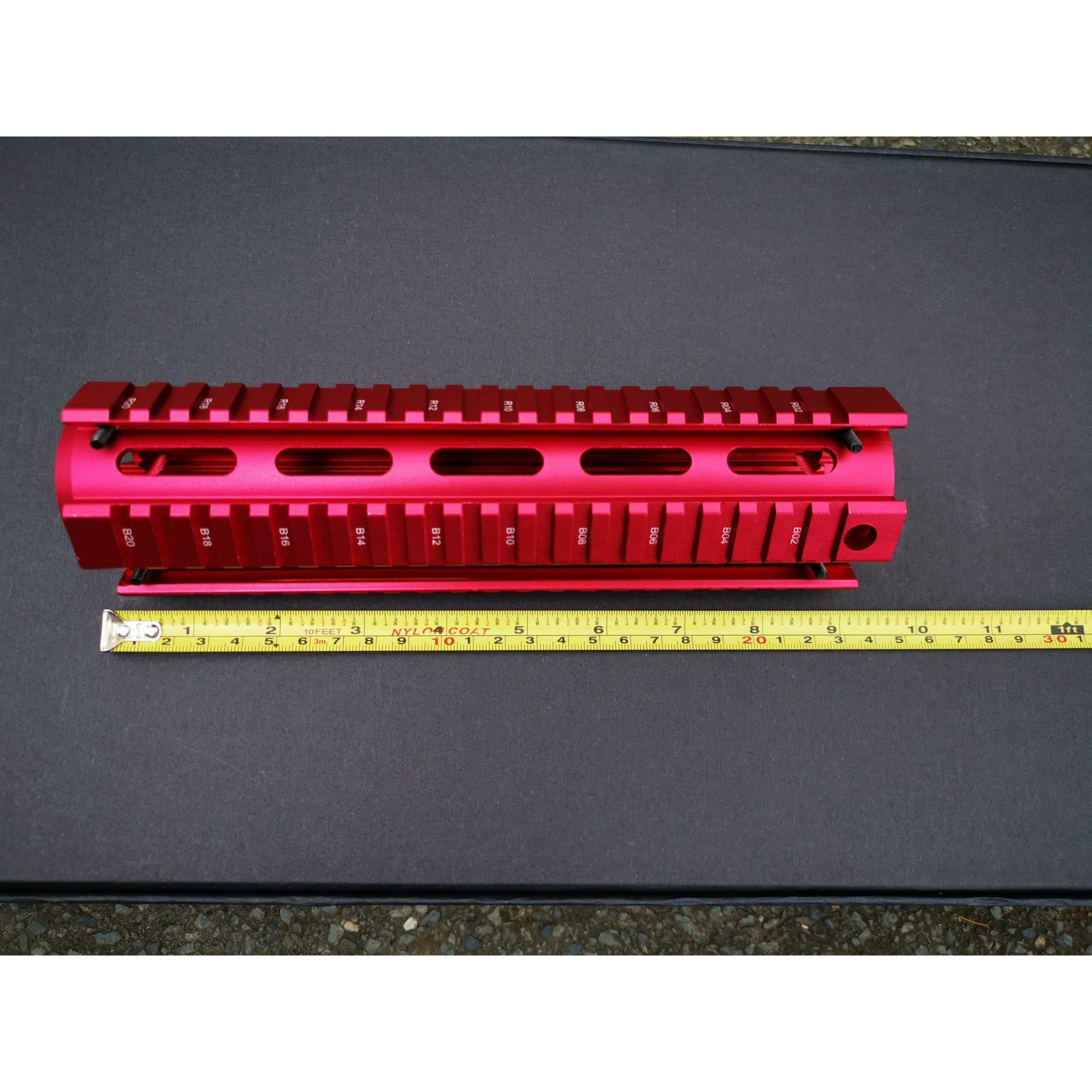 9 Inches M4 AR15 M16 Rifle Quad Rail Handguard Picatinny Mounting Carbine Rifle Gel Blaster (Colour: Red) - iHobby Online