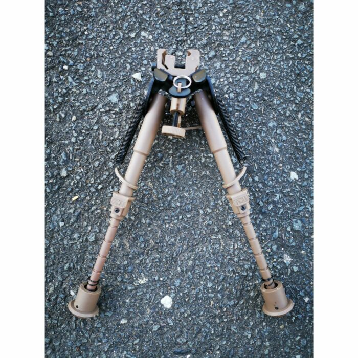 **PIVOT MOTION** RIFLE FIREARM BIPOD WITH IRS ADAPTOR FOR HARRIS (MATERIALS: NYLON and METAL) - iHobby Online