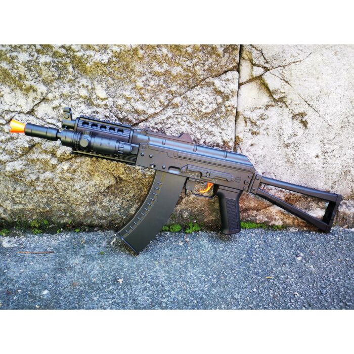 LeHui AK 74U Gel Blaster With Tactical Laser & Torch - iHobby Online