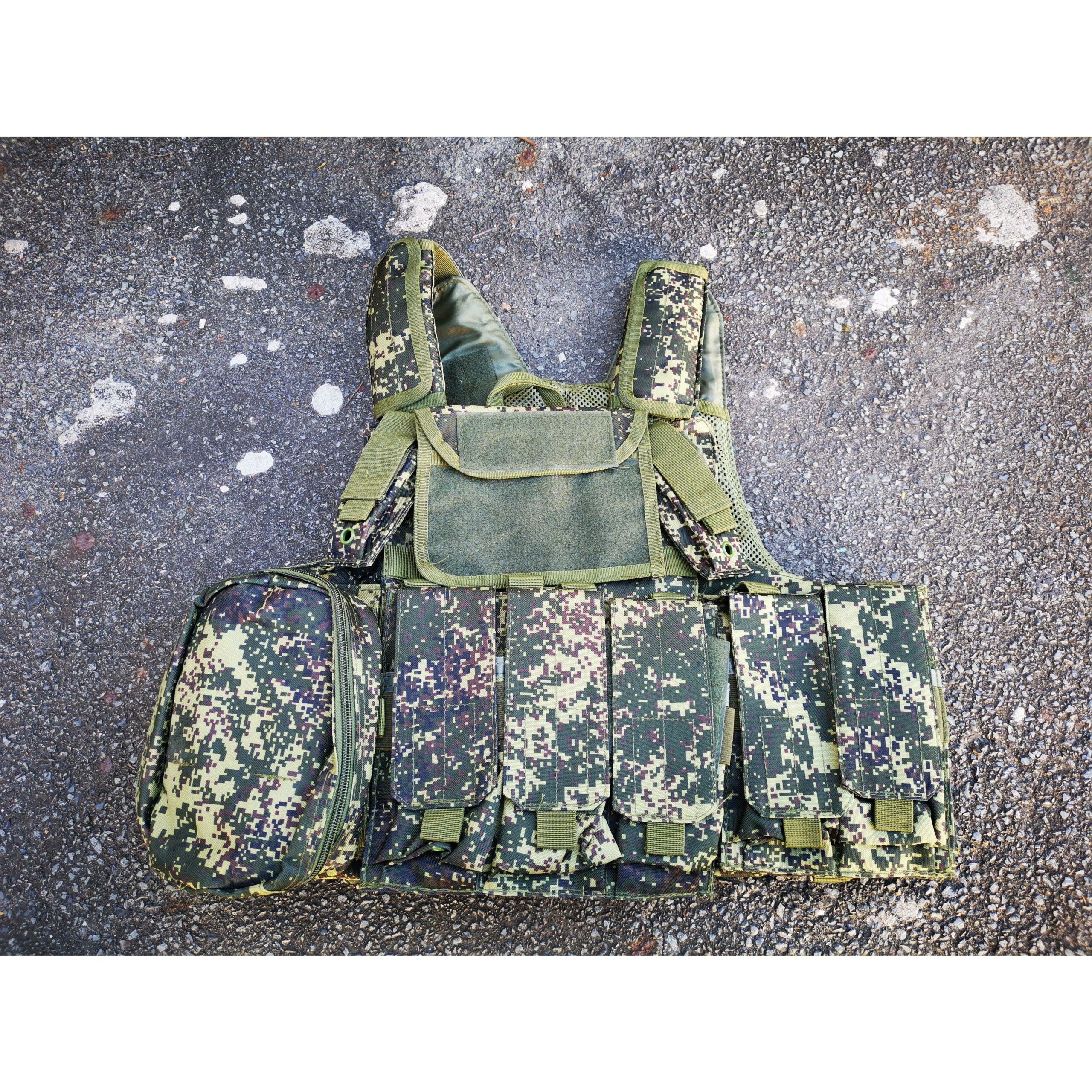 MILITARY TACTICAL MOLLE VEST CAMO - iHobby Online