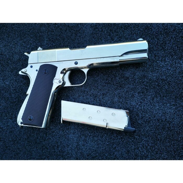 GOLDEN EAGLE 3305SV GM1911 GEL BLASTER GREEN GAS POWERED GAS BLOWBACK (Chrome) - iHobby Online