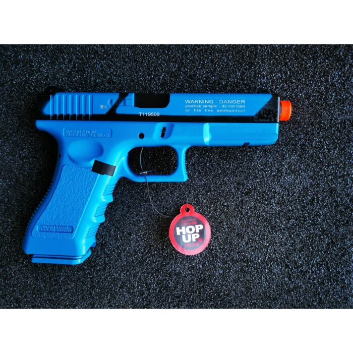 Double Bell Glock 17 G17T Type Coloring Gas Blowback Gel Blaster Blue Green Gas Version - iHobby Online