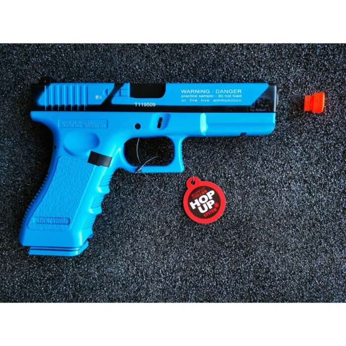 Double Bell Glock 17 G17T Type Coloring Gas Blowback Gel Blaster Blue Green Gas Version - iHobby Online