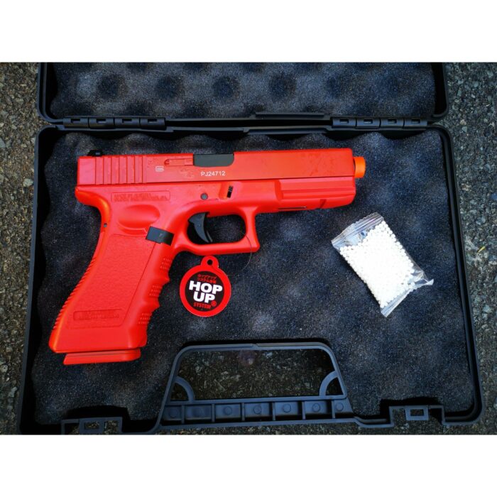 Double Bell Glock 17 G17P Gen5 Type Coloring Gas Blowback Gel Blaster Red Practice Custom Green Gas Version - iHobby Online