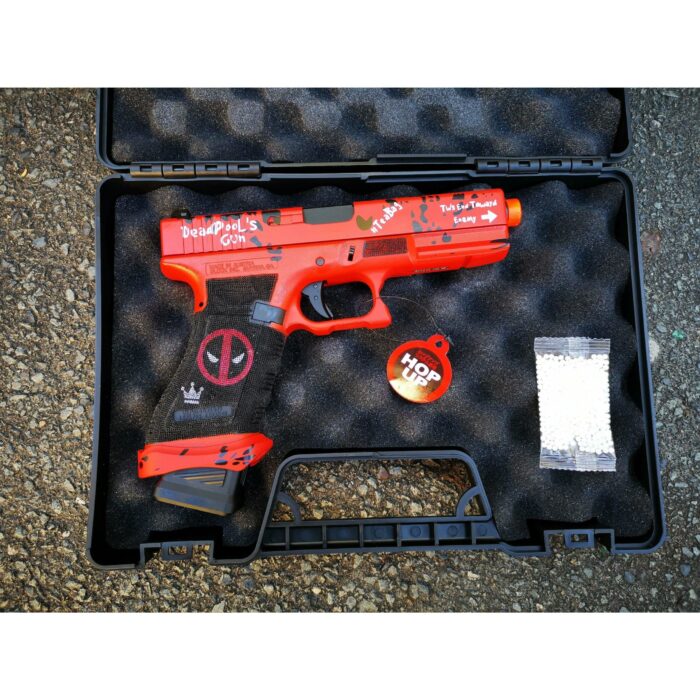 DOUBLE BELL Glock 17 DP17 TEABAG Gel Blaster Deadpool Custom Deluxe Green Gas Version Blowback - iHobby Online