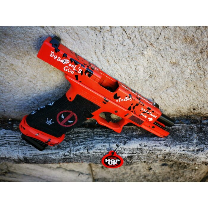 DOUBLE BELL Glock 17 DP17 TEABAG Gel Blaster Deadpool Custom Deluxe Green Gas Version Blowback - iHobby Online