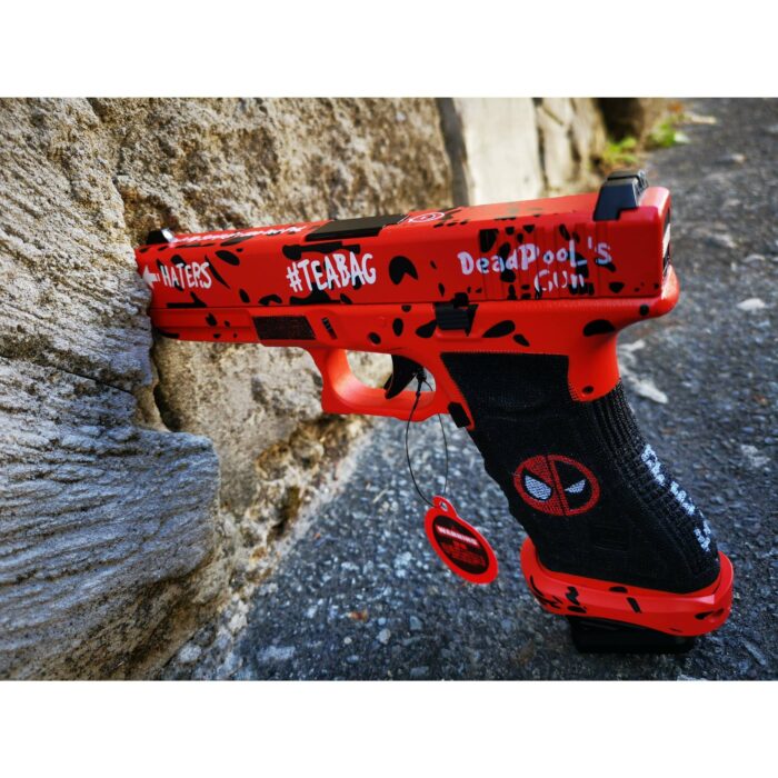 DOUBLE BELL Glock 17 DP17 TEABAG Gel Blaster Deadpool Custom Deluxe Green Gas Version Blowback - iHobby Online