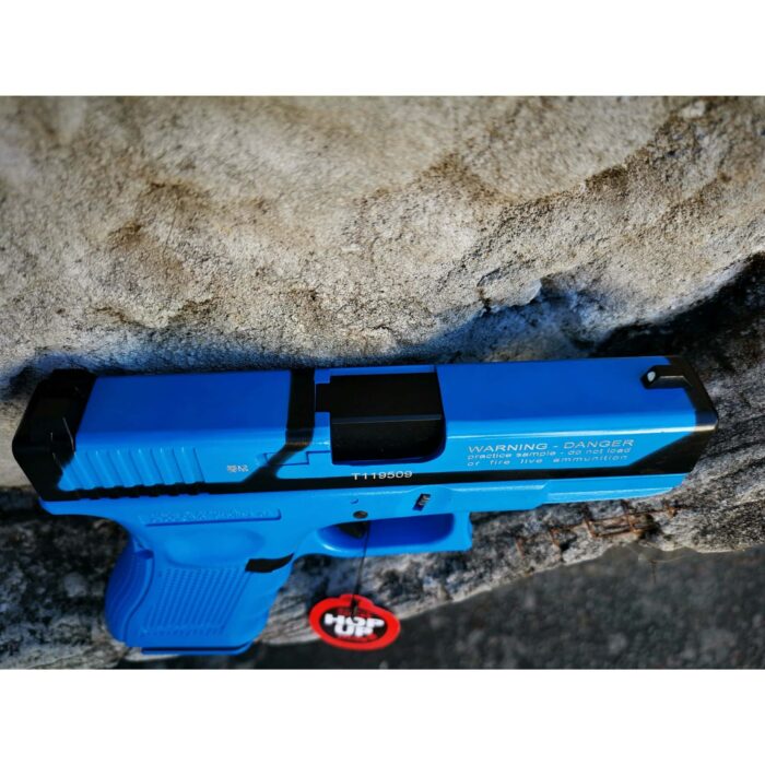 Double Bell Glock 19 Gen4 G19T Type Coloring Gas Blowback Gel Blaster Blue Practice Custom Green Gas Version - iHobby Online