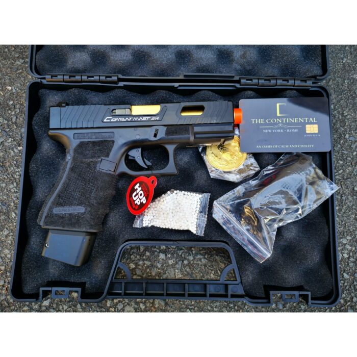 Double Bell Glock 19 TTI ver Type John Wick2 Combat Master Custom Gas Blowback Gel Blaster Long Green Gas Mag Version - iHobby Online