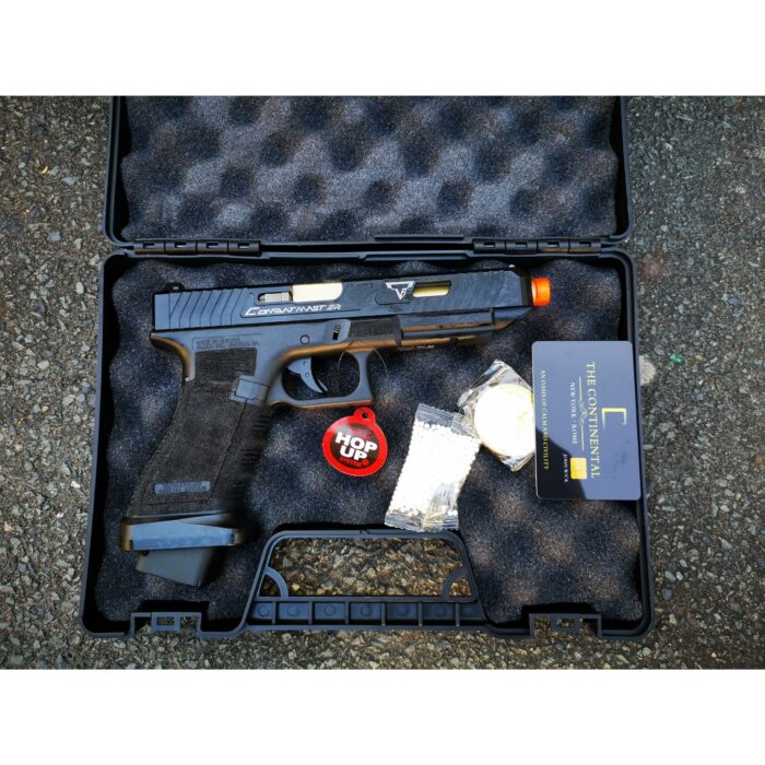 DOUBLE BELL Glock 34 TTI Type John Wick2 Combat Master Custom Gas Blowback Gel Blaster Black Resin Frame Green Gas Version - iHobby Online