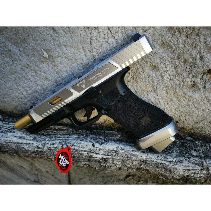 VIP Version - DOUBLE BELL Glock 34 TTI Type John Wick2 Combat Master Custom Gas Blowback Gel Blaster Silver Resin Frame Green Gas Version - iHobby Online