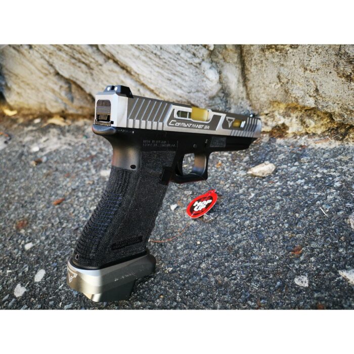 VIP Version - DOUBLE BELL Glock 34 TTI Type John Wick2 Combat Master Custom Gas Blowback Gel Blaster Silver Resin Frame Green Gas Version - iHobby Online