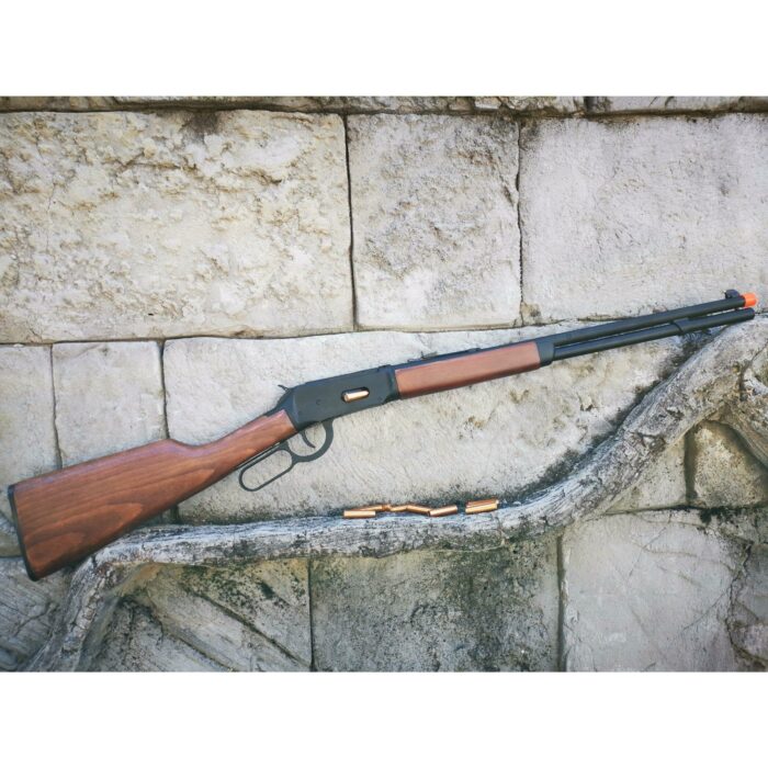 DOUBLE BELL WINCHESTER M1894 CO2 GAS POWERED GEL BLASTER REAL WOOD VERSION - iHobby Online