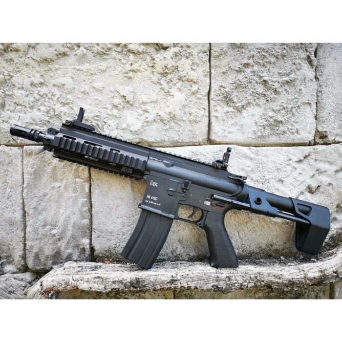 DOUBLE BELL HK416C Real Engraved Metal Electric Gel Blaster Black - iHobby Online
