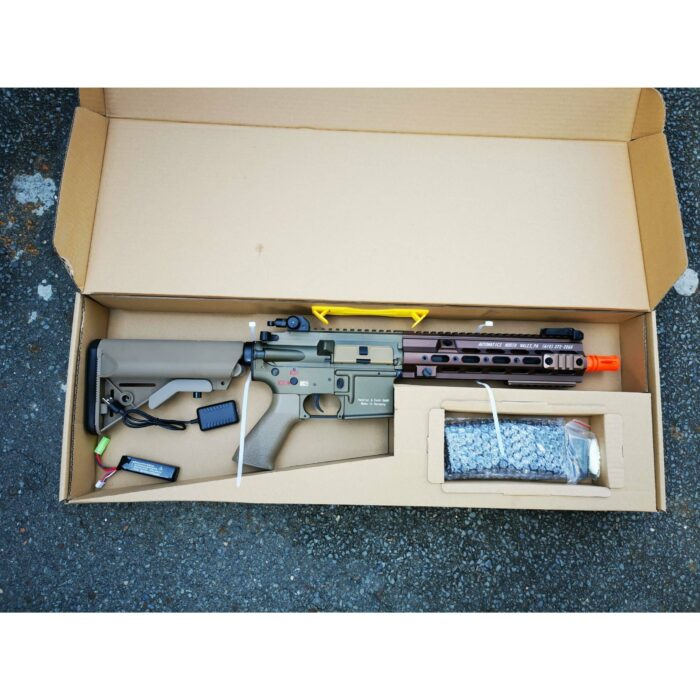 DOUBLE BELL HK416 GEISSELE Type 10.5 inch SMR Hand Guard Metal Electric Gel Blaster (Tan) - iHobby Online