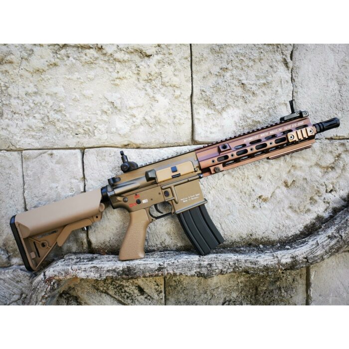 DOUBLE BELL HK416 GEISSELE Type 10.5 inch SMR Hand Guard Metal Electric Gel Blaster (Tan) - iHobby Online