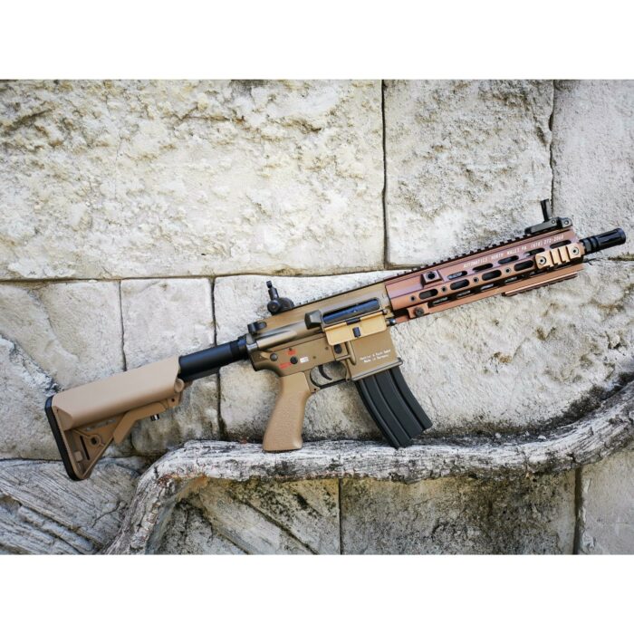 DOUBLE BELL HK416 GEISSELE Type 10.5 inch SMR Hand Guard Metal Electric Gel Blaster (Tan) - iHobby Online