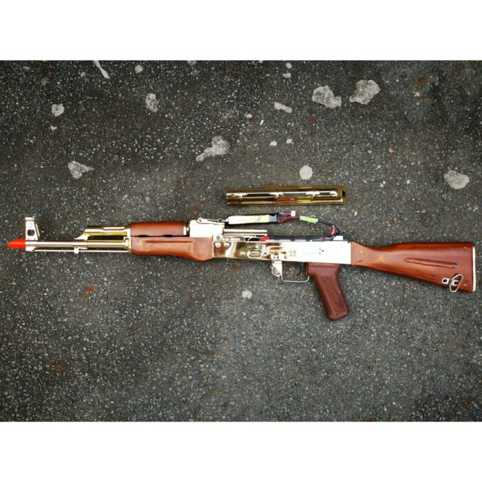 DOUBLE BELL GOLDED AK-47 METAL GEL BLASTER REAL WOOD CLASSIC VERSION - iHobby Online