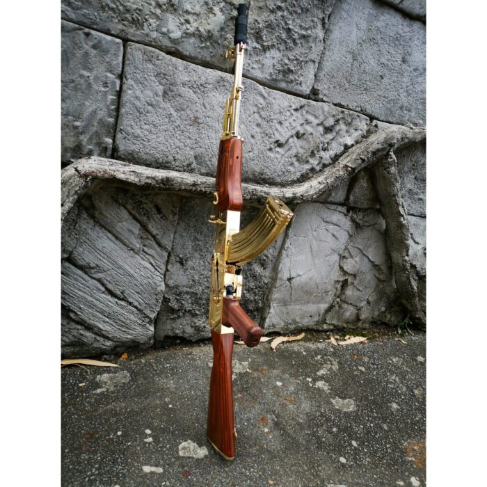 DOUBLE BELL GOLDED AK-47 METAL GEL BLASTER REAL WOOD CLASSIC VERSION - iHobby Online