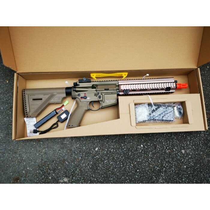 DOUBLE BELL HK416 A5 gel blaster AEG (Colour: Tan) - iHobby Online