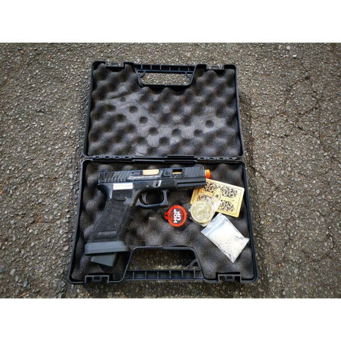 DOUBLE BELL Glock 17 TTI CNC Type John Wick Combat Master Custom Green Gas Blowback Gel Blaster Black Resin Frame - iHobby Online