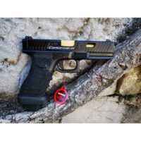 DOUBLE BELL Glock 17 TTI CNC Type John Wick Combat Master Custom Green Gas Blowback Gel Blaster Black Resin Frame - iHobby Online