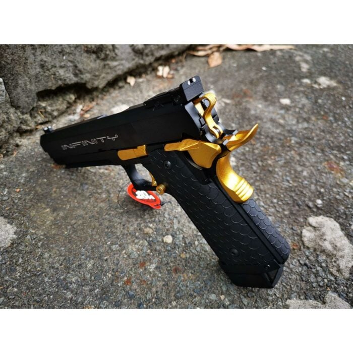 DOUBLE BELL HI-CAPA 5.1 INFINITY Gel blaster Gas POWERED Blowback (Black with Golden) - iHobby Online