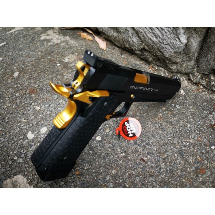 DOUBLE BELL HI-CAPA 5.1 INFINITY Gel blaster Gas POWERED Blowback (Black with Golden) - iHobby Online