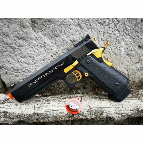 DOUBLE BELL HI-CAPA 5.1 INFINITY Gel blaster Gas POWERED Blowback (Black with Golden) - iHobby Online