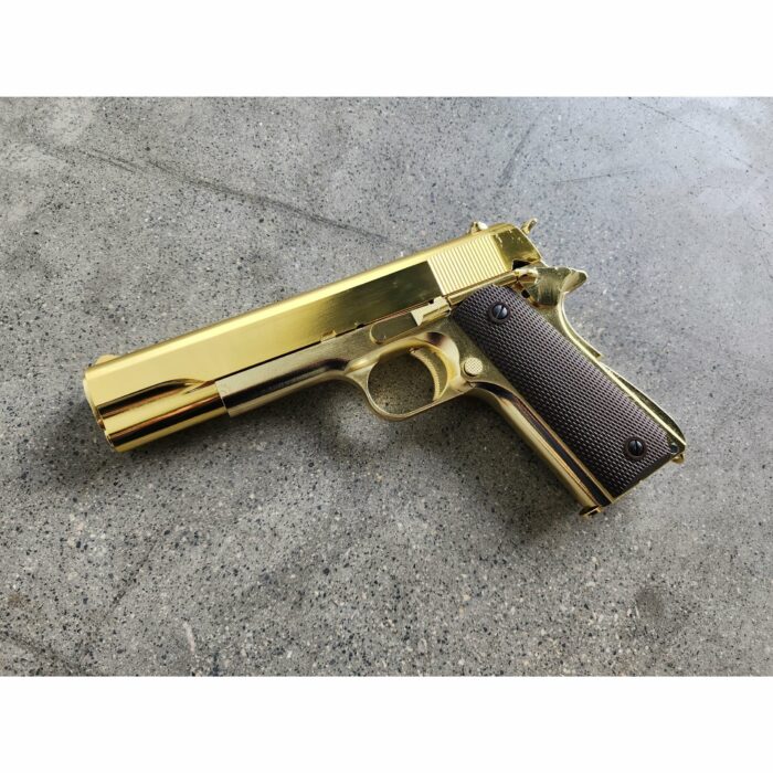 GOLDEN EAGLE 3305GD GM1911 GEL BLASTER GREEN GAS POWERED GAS BLOWBACK (Golden Chrome)