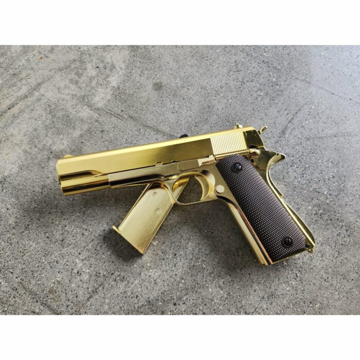 GOLDEN EAGLE 3305GD GM1911 GEL BLASTER GREEN GAS POWERED GAS BLOWBACK (Golden Chrome) - Image 3