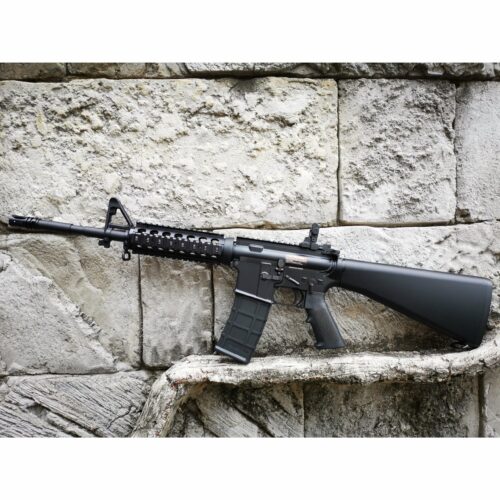 GOLDEN EAGLE MC6619M M4 FULL METAL GAS POWERED GEL BLASTER GREEN GAS BLOWBACK RIFLE (Colour: Black)