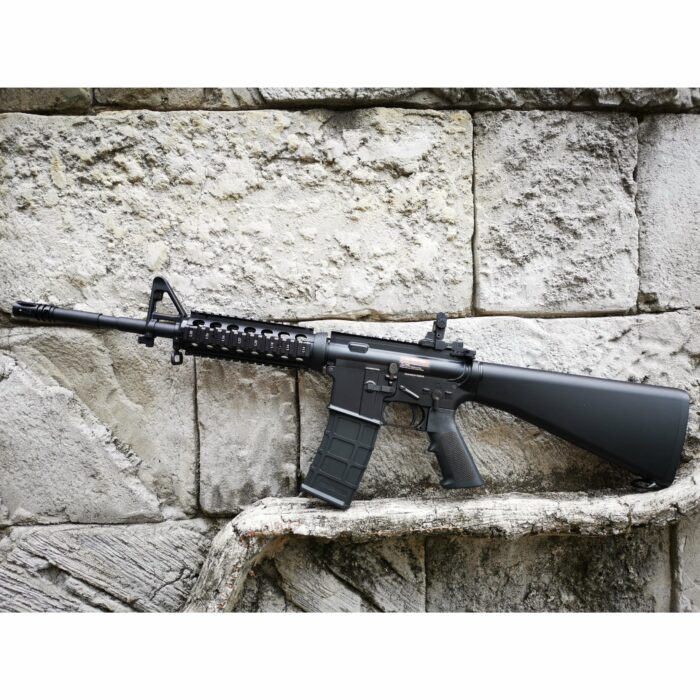 GOLDEN EAGLE MC6619M M4 FULL METAL GAS POWERED GEL BLASTER GREEN GAS BLOWBACK RIFLE (Colour: Black)