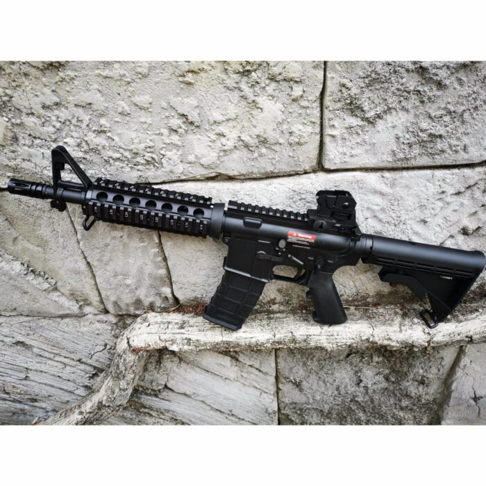 GOLDEN EAGLE MC6624M M4 CQB FULL METAL GAS POWERED GEL BLASTER GREEN GAS BLOWBACK RIFLE (Colour: Black) - Image 6